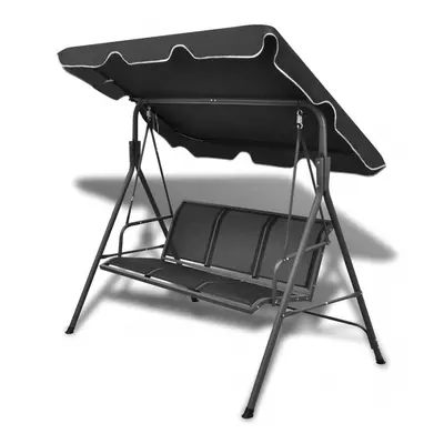 Czarna huśtawka ogrodowa