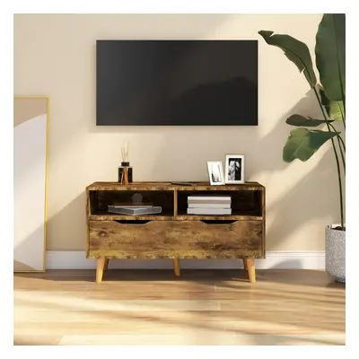 Szafka pod tv, przydymiony dąb, 90x40x48,5 cm, płyta wiórowa