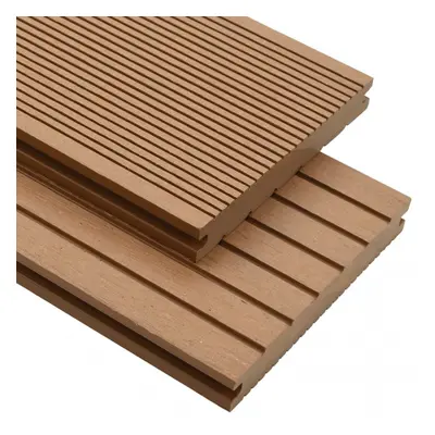 Deski tarasowe litego WPC z akcesoriami, m², 2,2 m, tekowe