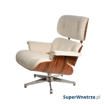 Fotel biurowy D2 Vip inspirowan Lounge Chair biały