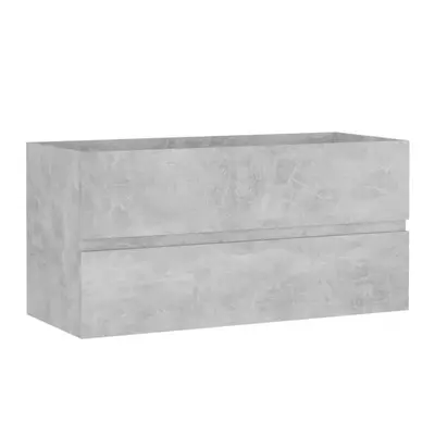 Szafka pod umywalkę, szarość betonu, 90x38,5x45 cm, płyta