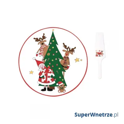 Zestaw do serwowania ciast Nuova R2S Christmas Collection choinka