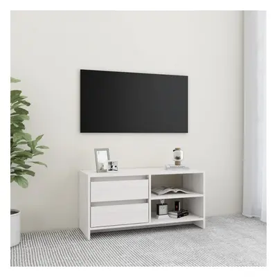 Szafka pod tv, biała, 80x31x39 cm, drewno sosnowe