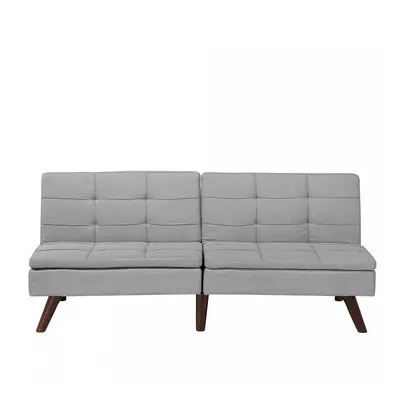 Rozkładana sofa tapicerowana jasnoszara Vitale