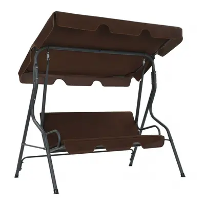 Huśtawka ogrodowa, w kolorze kawy, 170x110x153 cm