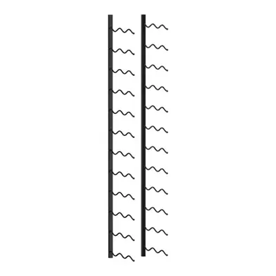 Ścienny stojak na butelki wina czarny żelazny