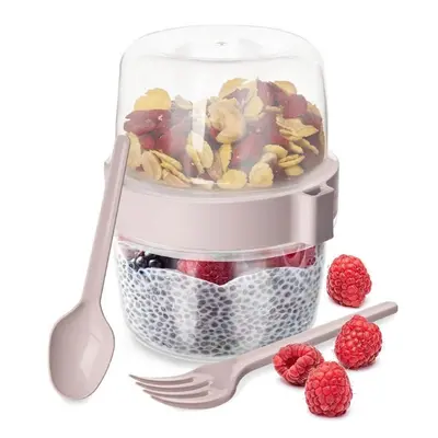 Pojemnik kubek na jogurt z łyżeczką lunchbox 370 ml