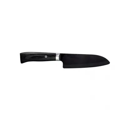 Profesjonalny cermiczny nóż szefa kuchni 14cm Kyocera Santoku czarny/czarna rączka