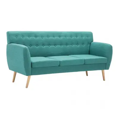 3-osobowa sofa tapicerowana tkaniną zielona