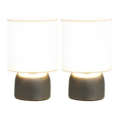 Lampy stołowe, 2 szt., dotykowe, białe, E14