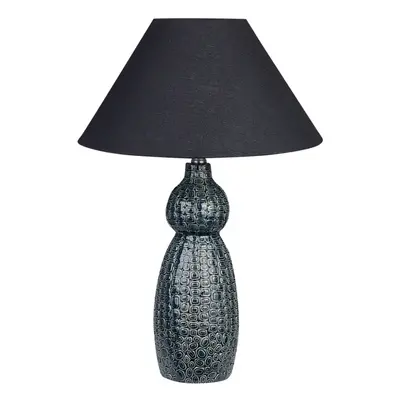 Lampa stołowa ceramiczna ciemnoniebieski z czarnym matina