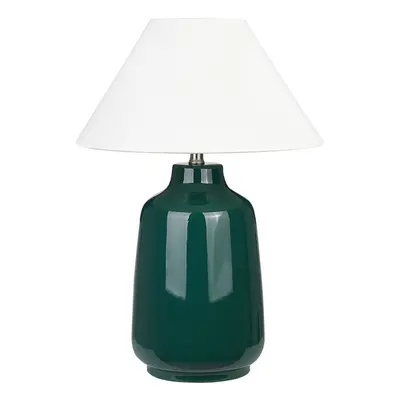 Lampa stołowa ceramiczna zielona careta