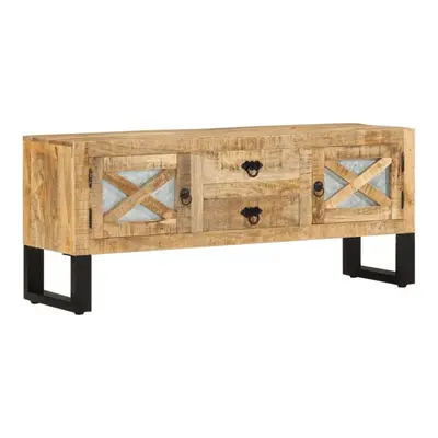 Szafka pod telewizor, 110x30x45 cm, surowe drewno mango
