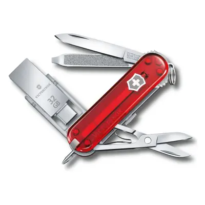 Victorinox - scyzoryk victorinox@work - 32gb - czerwony transparentny