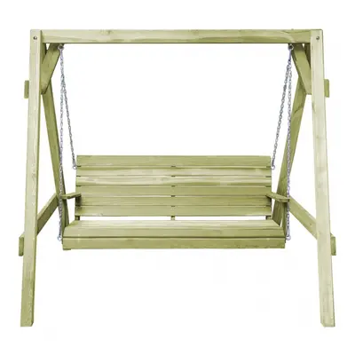 Huśtawka ogrodowa, impregnowane drewno FSC, 215x171x180 cm