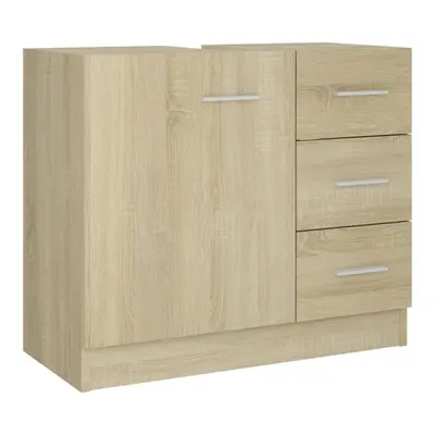 Szafka pod umywalkę, kolor dąb sonoma, 63x30x54 cm, płyta