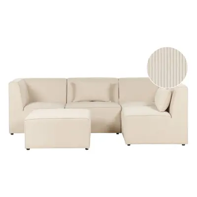 Sofa z ottomaną lemvig jasnobeżowy lewostronny