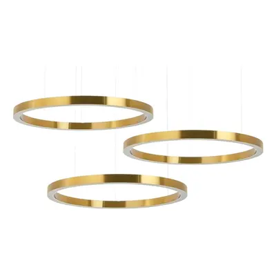 Lampa wisząca ring + + złota na jednej podsufitce