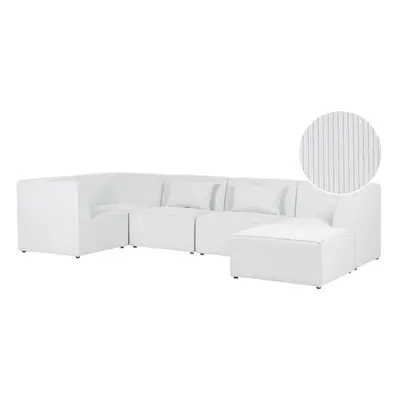 Sofa z ottomaną lemvig złamana biel prawostronny
