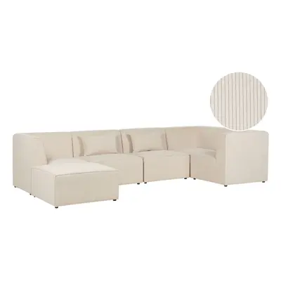 Sofa z ottomaną lemvig jasnobeżowy lewostronny