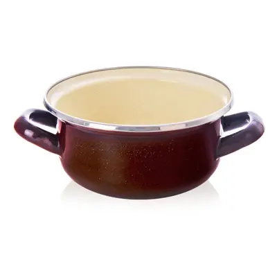 Garnek emaliowany brown 16 cm, 1 l