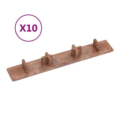 Zatyczki końcowe do desek tarasowych, 10 szt., brązowe, plastik