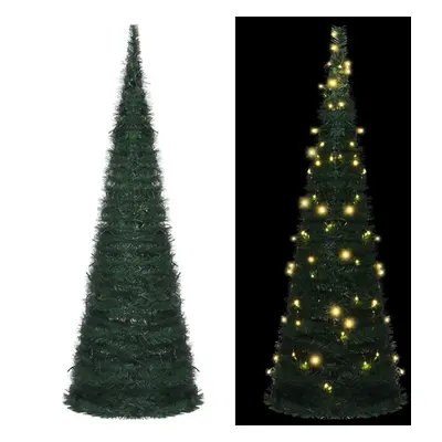 Sztuczna choinka z girlandy z lampkami led, zielona, 180 cm