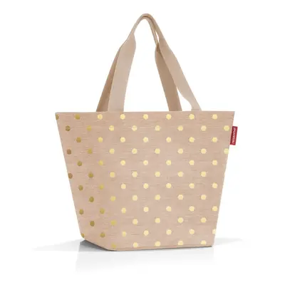 Torba shopper m, metallic dots coffee