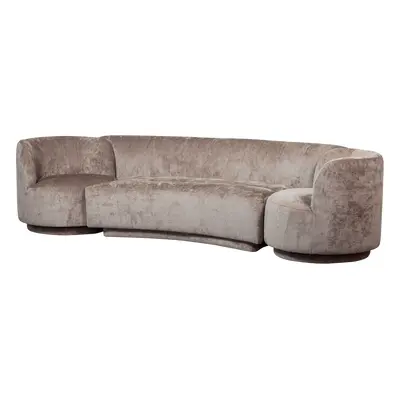 Zestaw wypoczynkowy COMBI-POPULAR: sofa + fotele taupe