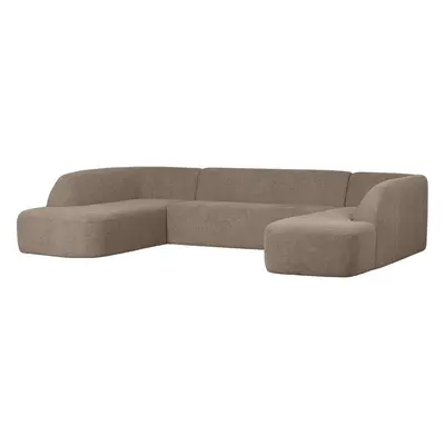 Sofa SLOPING U jasno brązowy melanż