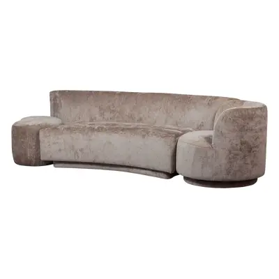 Zestaw wypoczynkowy COMBI-POPULAR: sofa + fotel + pufa taupe