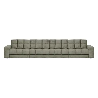 Sofa 4-osobowa Second Date velvet niebieski 78x406x99