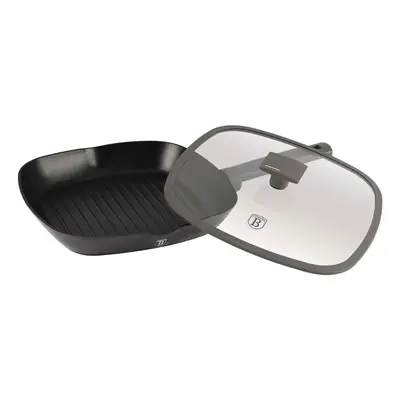 PATELNIA GRILLOWA TYTANOWA Z POKRYWĄ 28cm BERLINGER HAUS BH-8127 ANTRACIT