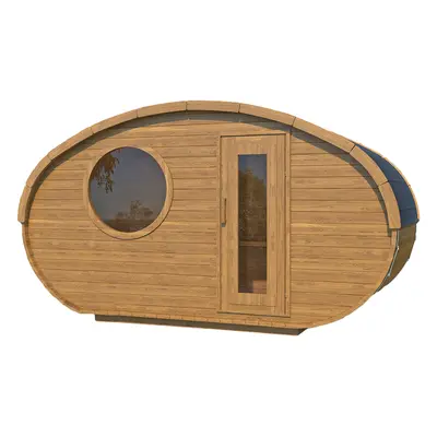 Sauna fińska zewnętrzna Hobbit Mini CLT 195 x 400 cm