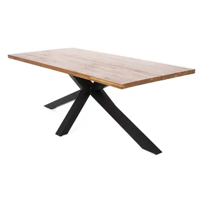 Stół ogrodowy z drewnianym blatem Oregon 200 cm Black / Teak