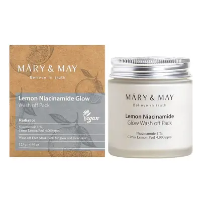 Mary&May Lemon Niacinamide Glow Wash off Pack 125g | Rozświetlająca maseczka do twarzy