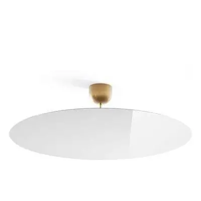 Luceplan - Millimetro Lampa Sufitowa H23 Ø85 Brass/Mirror