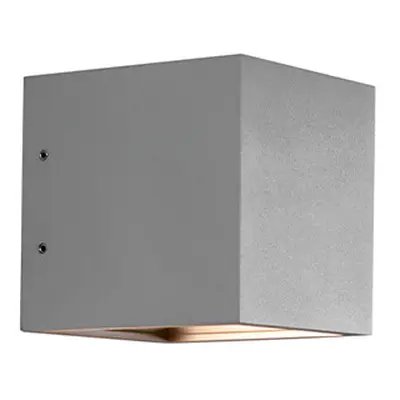 Light Point - Cube LED Zewnętrzna Lampa Ścienna XL 3000K Down Srebrna