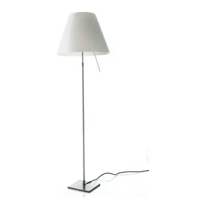 Luceplan - Costanza Floor Lamp with Dimmer Aluminium with White