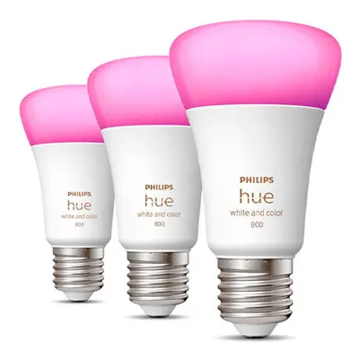 Philips Hue - Hue White/Color Amb. 6,5W Bluetooth E27 Żarówka 3pcs Hue