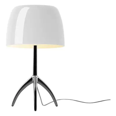 Foscarini - Lumiere Grande Lampa Stołowa E27 Czarny Chrom/Biała Dimm.