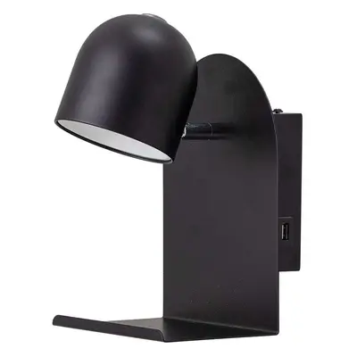 Bloomingville - Qasim Shelf Lampa Ścienna Black