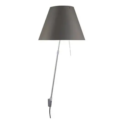 Luceplan - Costanza Lampa Ścienna ze Ściemniaczem Alu/Concrete Grey