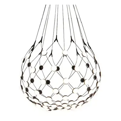 Luceplan - Mesh Lampa Wisząca Ø80xH60 Phase 1m Black