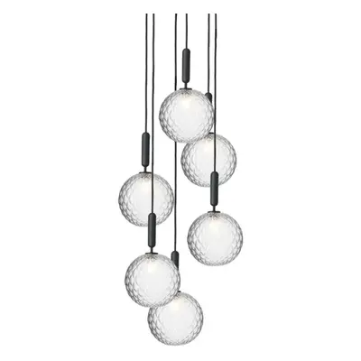 Nuura Aps - Miira 6 Żyrandol Large Rock Grey/Optic Clear Nuura