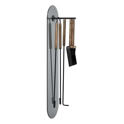 Blomus - Ashi Zestaw narzędzi do kominków Ściana Mounted 5 pcs. Brown
