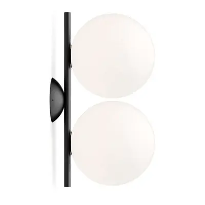 Flos - IC C/W1 Double Lampa Sufitowa/Ścienna Czarna