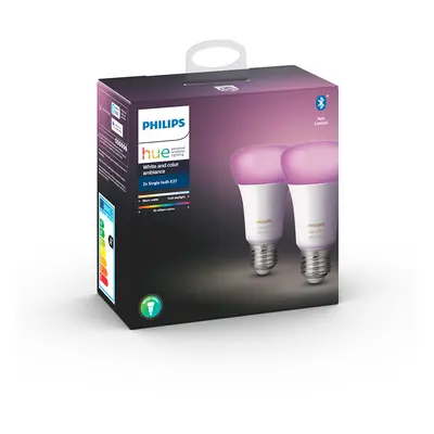 Philips - Hue White/Color 9W Bluetooth E27 Żarówka 2 pcs. Hue