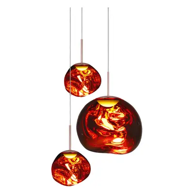 Tom Dixon - Melt Trio Round LED Lampa Wisząca w Kolorze Miedzi