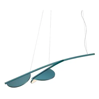 Flos - Almendra S2 Y Short Lampa Wisząca Bay Blue Metallized